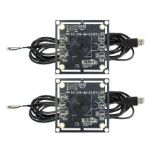 NIEUW 2 stuks 100 graden cameramodule 1MP OV9732 1280x720 USB zonder driver, handmatige scherpstelling, met 2 meter kabel, compatibel met WinXP/7/8/10