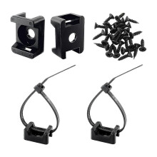 HSaddle Kabelbinder-Befestigungsset mit Schraubenlöchern, bestehend aus 100 robusten 15 cm langen Nylon-Kabelbindern und Schrauben.