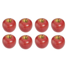 8 Large Artificial Red Apples-Decorative Fruit