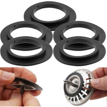 O-ring Seal Rubber, 5 Pcs Bath Plug Seals, Kitchen Sink Basin Snap Rubber Seal Washers Compatible Franke Basket Strainer Plugs Compatible 82 83mm