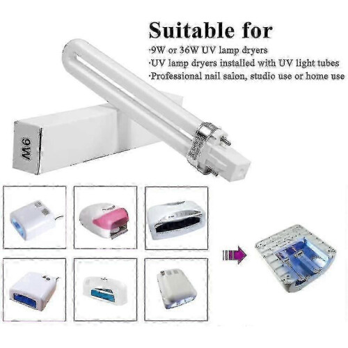 9w Uv Lamp U-shaped compatible with Nail Dryer 4 Pcs 1