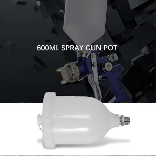 Spray Gun Cup Replacement Pot 600ml compatible with Devilbiss Gti / Tekna Pro Pri Flg 1