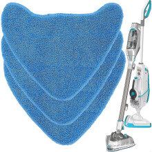 Microfiber Steam Mop Pads compatible with Vax Steam Cleaner, S86-SF-CC, S85-CM, S86-SF-C, S84-W7-P, S7 And More, 3 Pack (3 Pack Blue)