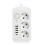 White 2M EU Plug Multi-Standard Socket Extension Cord Power Strip EU plug Socket 1