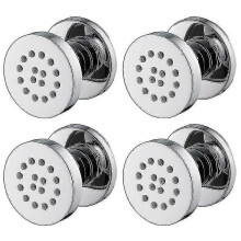 Douchekop met lichaamsjetmassage, spadouchekop, regendouche, chroom, 4 stuks