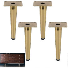Furniture Legs, Tilt Sofa Leg, Table Leg Cabinet Legs Bedside Metal Legs, compatible with Coffee Tables, Cupboards4pcs-gold