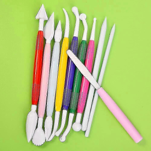 10 Pieces Plastic Clay Tools Modeling Clay Tools compatible with Kids Shaping And Sculpting, Assorted Colors 1