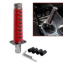 Manopla de câmbio universal compatível com carros manuais e a maioria dos carros automáticos (vermelha, 1 conjunto)