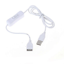 1 kpl 1 m USB-kaapeli kytkimellä, päälle/pois-kaapelin jatkojohto, yhteensopiva USB-lampun ja USB-tuulettimen kanssa