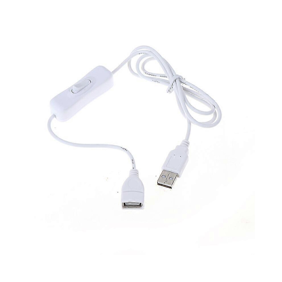 1Pc 1M Usb Cable With Switch On/Off Cable Extension Toggle Compatible With Usb Lamp Usb Fan 3689699064417