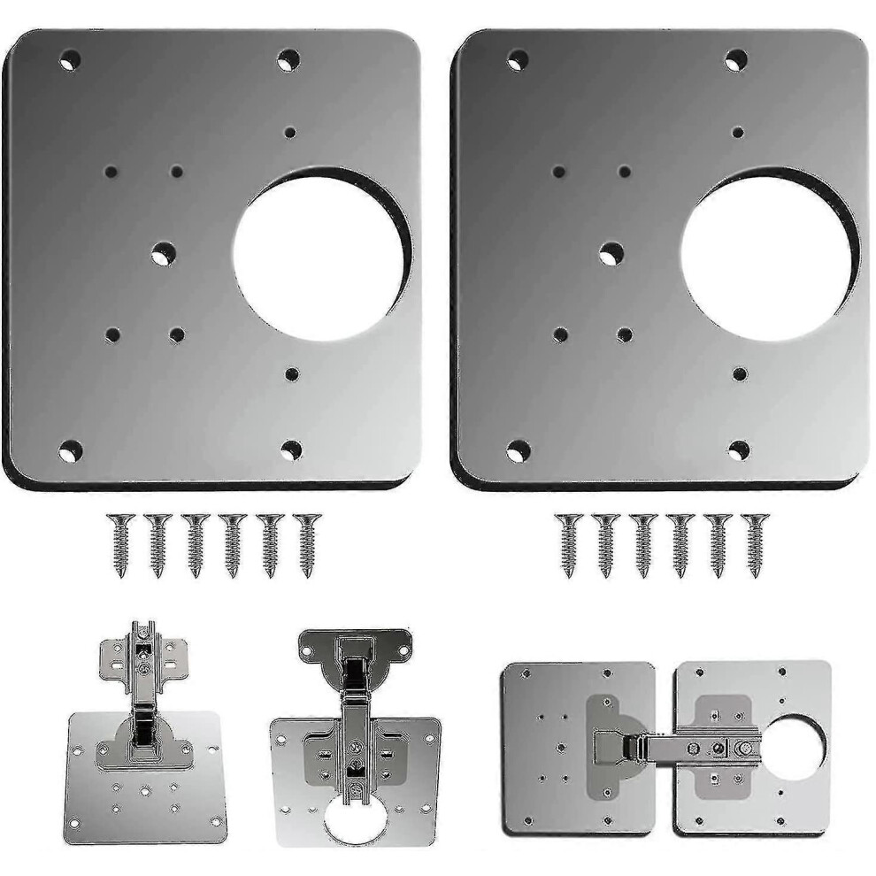 Hinge Repair Plate, Cabinet Hinge Repair Brackets,Kitchen Cupboard Door Hinge Repair Plate Kit 3172126557571