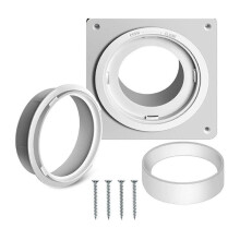 Dryer Vent Wall Plate with Hose(4 Inch 8 Feet),Twist Lock Dryer Vent Connector Kit,4 Inch Dryer Duc