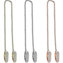 Napkin Clips Portable Napkin Chain Zinc Alloy Towel Apron Bibs Fixing Clip compatible with Elder Adult Children Rose Gold, Gold, Silver3 Pack