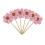 6pc Flicker Flower Petal Cake Toppers Pink 1
