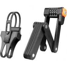 Lucchetto a combinazione digitale con codice segreto per bicicletta pieghevole, antifurto, in acciaio legato S a 4 cifre.