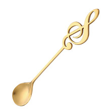 Music Stainless Steel Spoon Dessert Spoon Teaspoon Music Bar Spoon
