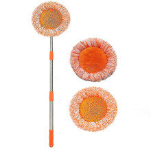 360 Rotatable Adjustable Cleaning Mop, 2022 Extendable Wall Cleaning Mop With Microfiber Mop Replacement Heads (with 2 Mop Heads)