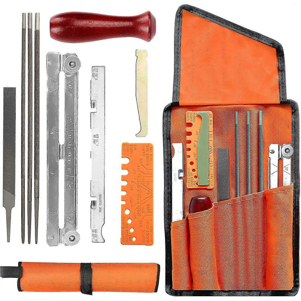 10 Pieces Professional Chainsaw Sharpener, Chain Sharpening Kit With Round File 4.0-4.8 - 5.5 Mm 3176623286514