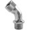Conector extensor adaptador de cotovelo compatível com chuveiro (prateado) (1 unidade) 1