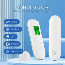 Hautfeuchtigkeitstester, intelligenter Wasser- und Öltester, LCD-Display, fluoreszierendes Gesichtshaut-Feuchtigkeitsmessgerät