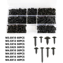Self-drilling Black Sheet Metal Screw, Stainless Carbon Steel Self-tapping Screw