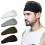 Athletic Mens Headband (4 Pack) -black/white/grey/green 1