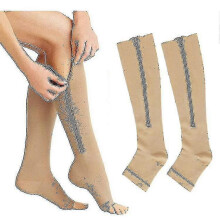 Compression Socks With Zipper Socks Vein Elastic Socks Sports Running Football A Pair Of Socks