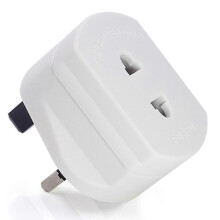 2-pins naar 3-pins adapter voor elektrische scheerapparaten (EU-stekker) - wit