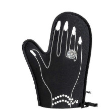 Microwave Oven Gloves Heat Insulation Thickening Anti-scald Household Baking Oven Kitchen Gloves (1pcs, Black)