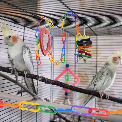 300 Pcs Plastic C-clips Sugar Glider C-links Toy Compatible With Parakeets Assorted Color 1