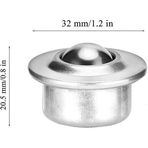 10 Stück Möbelkugelrollen, Transferkugelrollen, Schwenkkugelrollen (silber) 1