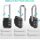 Code lock / padlock with long locking bar Black 5