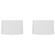 Lot de 2 égouttoirs à vaisselle en plastique, bacs de récupération, supports pour assiettes et couverts, grand format, blanc.