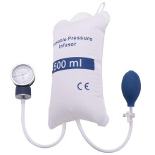 Infusionspumpen-Druckbeutel 500 ml mit Manometer und Handpumpenball, wiederverwendbarer Druckinfusionsbeutel