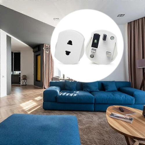 Adaptador de tomada de 2 pinos para 3 pinos para barbeador elétrico - Branco 1