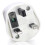 Adaptador de tomada de 2 pinos para 3 pinos para barbeador elétrico - Branco 4