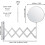 Chrome Wall Mounted Retractable 360 Rotating Mirror - 3x Magnification - 2