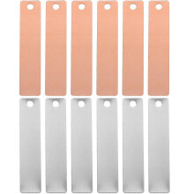 1 set di fogli di anodo in zinco e rame, elettrodi metallici compatibili con esperimenti scientifici sulle batterie alla frutta.