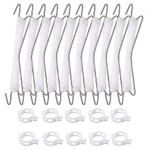 10 Pcs Tomato Hooks With 10m Cord, Steel Wire Tomato Hooks Vetable Hooks compatible with Hanging Lings Of Cucumber, Tomato And Cherry