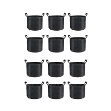 Lot de 12 sacs de culture de 5 gallons (environ 19 litres), en tissu épais, compatibles avec les légumes, avec poignées robustes et réutilisables.