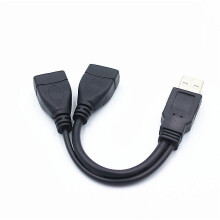 Ryra 1 stuk USB 3.0 A 1 mannelijke naar 2 dubbele USB vrouwelijke datahub voedingsadapter Y-splitter USB-oplaadkabel verlengkabel