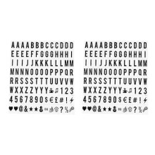 208pcs Cinematic Lightbox Replacement Letters & Numbers Signs Black (led Light Box Is Not Included!