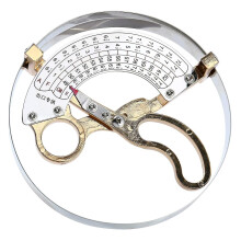Règle à chapeau en acier inoxydable, type ciseaux, compas annulaire pour mesurer la taille des chapeaux adultes