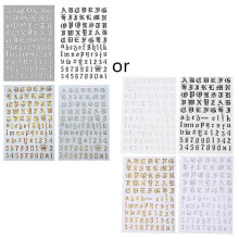 Letters Nail Art Stickers Old English Alphabet Nail Decals compatible with Acrylic Nails