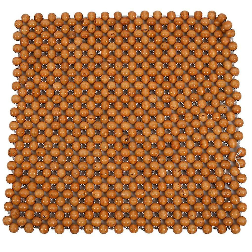 Muzhu Car Cushion Wooden Beads Chair Art Massage Cushion Car Cushion Car Cover Bead Pad Beige 3661839834760