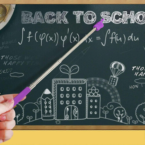 4pcs Telescopic Teachers Pointer, Mini Hand Pointers Finger Pointer Stick Finger Pointer compatible with School Kindergarten Teacher 2