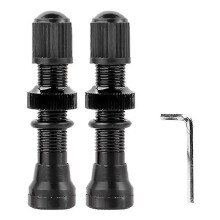 2pcs Bicycle Schrader A/v Valves 40mm compatible with Mtb Tubeless Rims,black