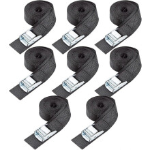 2 cm * 40 cm, 8 stuks, sjorbanden voor ladingen tot 272 kg (600 pond), zwart