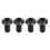 Button M5 X 10mm Hex Head Screw Cap Black 50 3