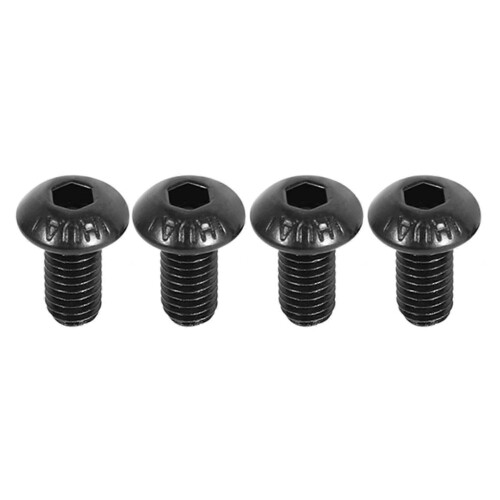 Button M5 X 10mm Hex Head Screw Cap Black 50 2